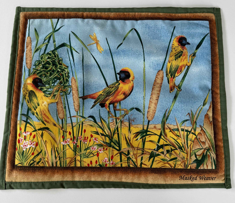 PLACE MATE SET OF 8 with green backing