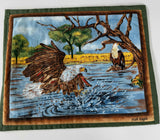 PLACE MATE SET OF 8 with green backing