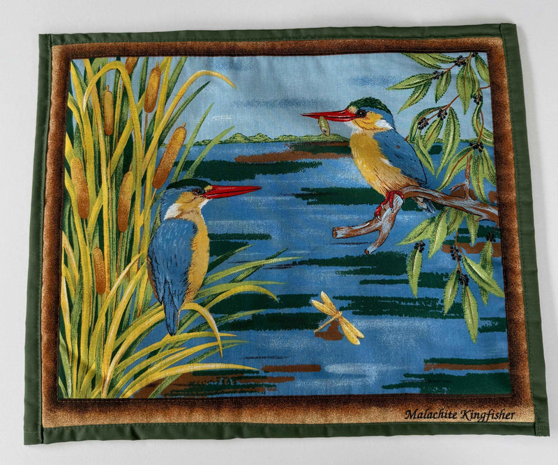 PLACE MATE SET OF 8 with green backing