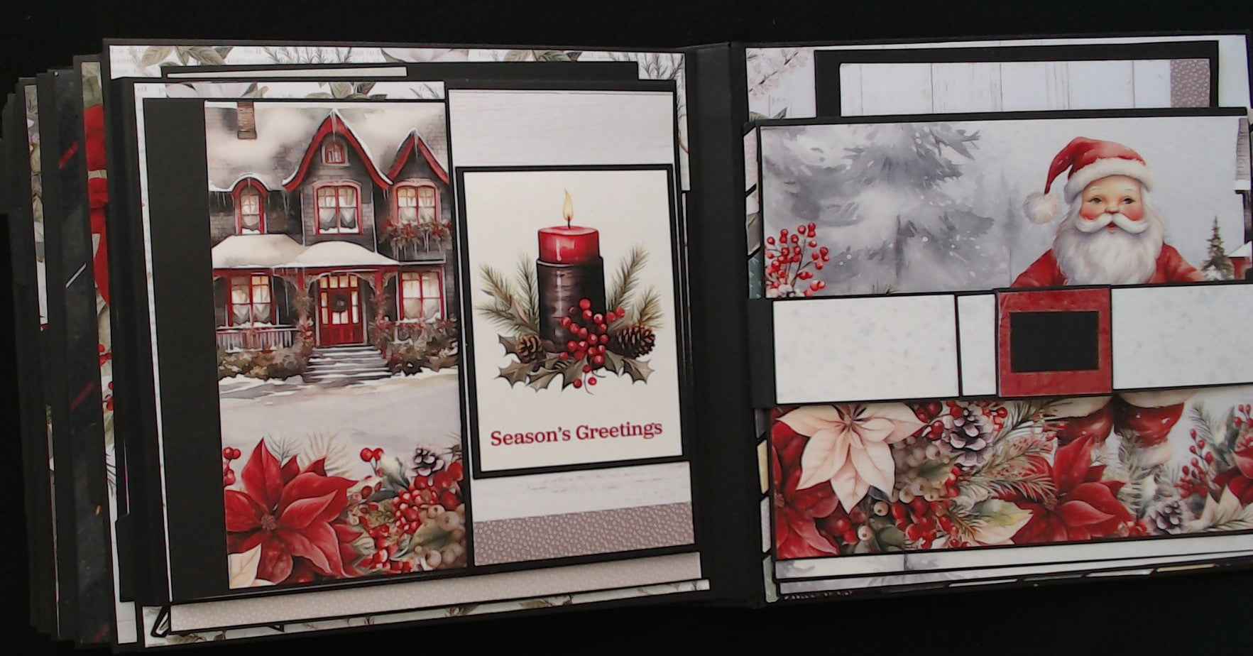 Christmas Photo Mini Album - Festive Photo Memories for Your Holiday Season - RINA CRAFT CREATIONS