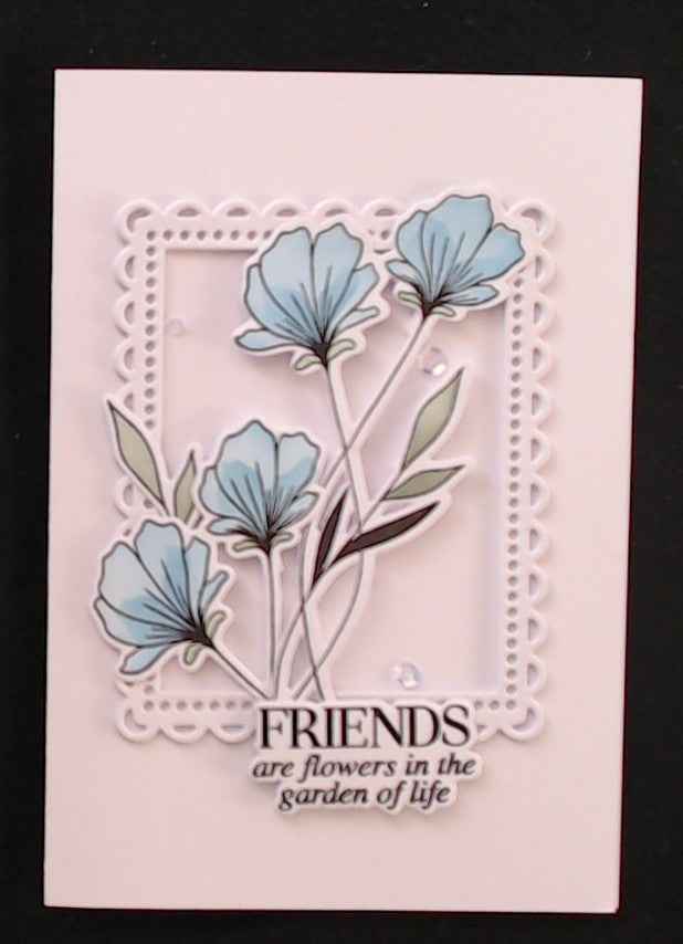 Greeting card with envelope - RINA CRAFT CREATIONS