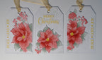 Christmas  Gift Tags Poinsettia Collection